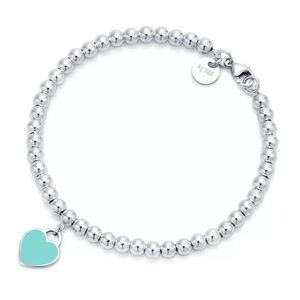 Tiffany & Co. Tiffany Blue® Heart Tag Bead Bracelet in Silver